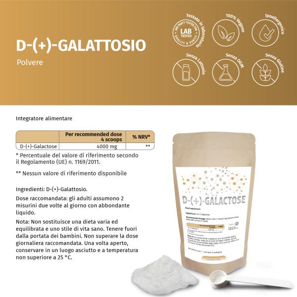 D-(+)-Galactose Pulver - Zum Schutz der Gehirnfunktionen und für mehr Energie, Lactosefrei