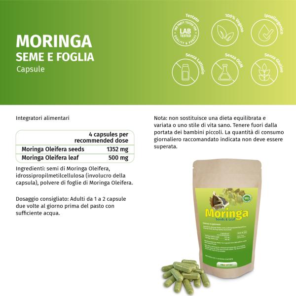 Moringa Samen und Pulver Kapseln