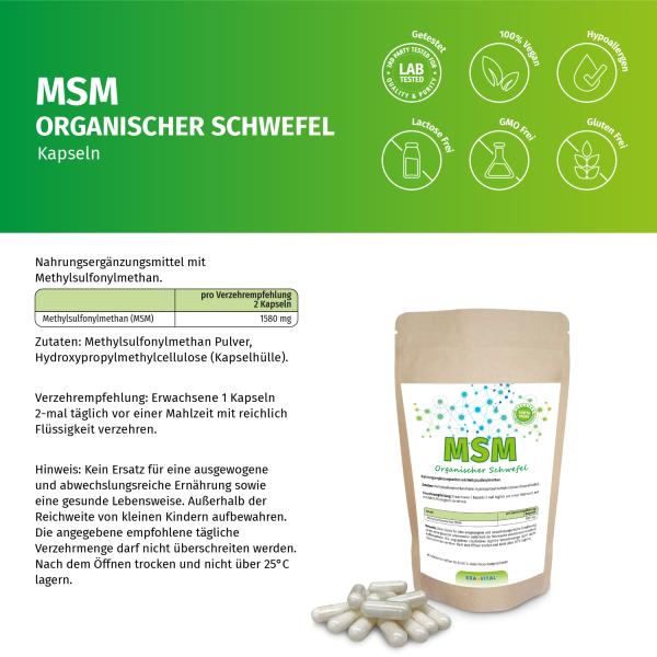 MSM - Methylsulfonylmethan Kapseln