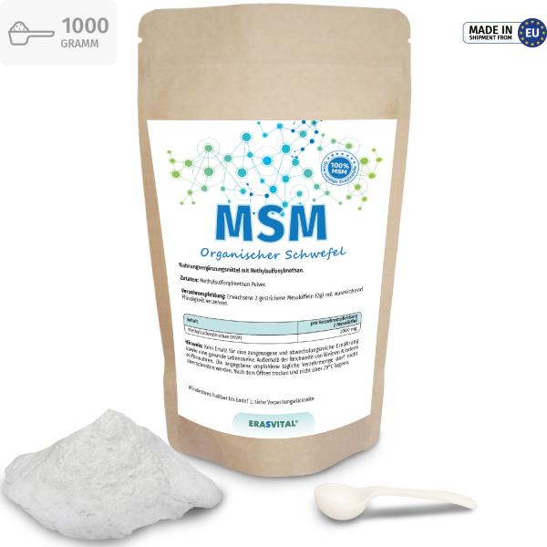 MSM Pulver hochdosiert – Organischer Schwefel – Vegan