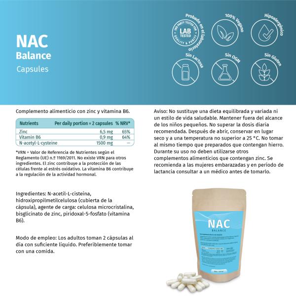 NAC Balance mit N-Acetyl-L-Cystein, Zink und Vitamin B6
