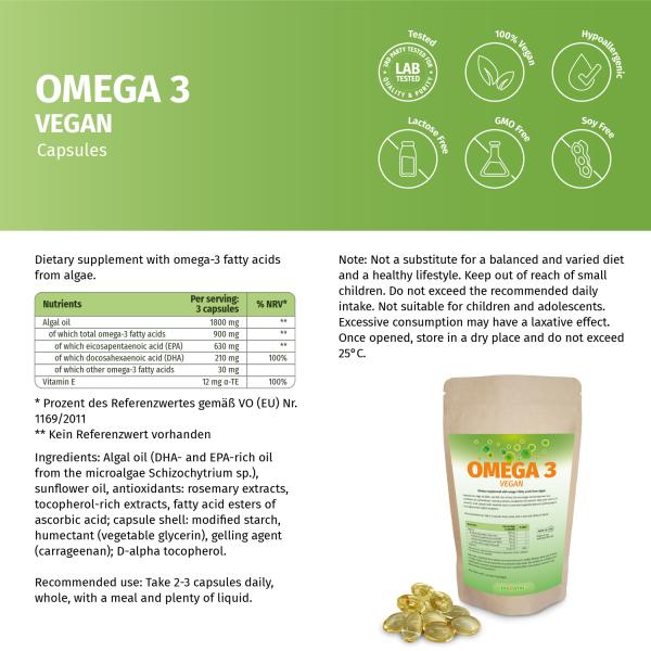 Omega-3-Algenöl - vegane Quelle für EPA und DHA