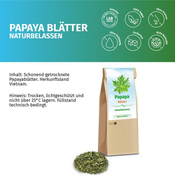 Papaya Blätter und Stengel fein vermahlen