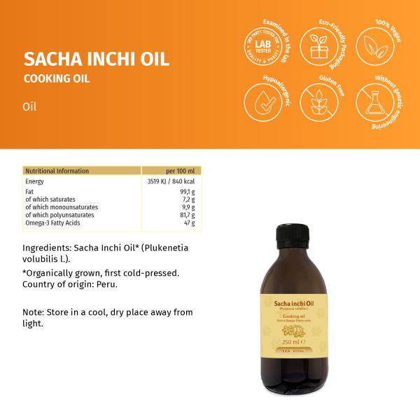 Sacha Inchi Öl (Inka Nuss Öl) aus erster Pressung