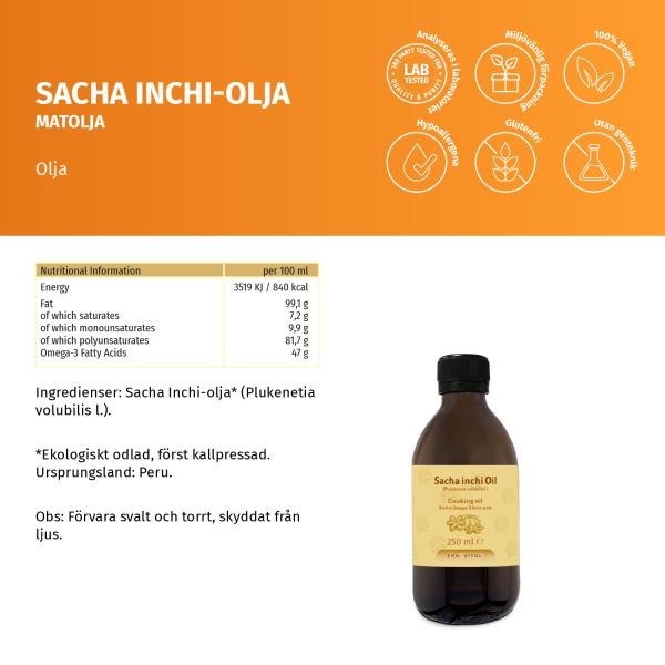 Sacha Inchi Öl (Inka Nuss Öl) aus erster Pressung