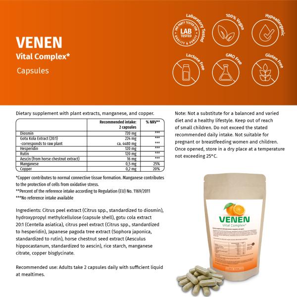 Venen Vitalkomplex - Natürlich starke Unterstützung für gesunde Venen