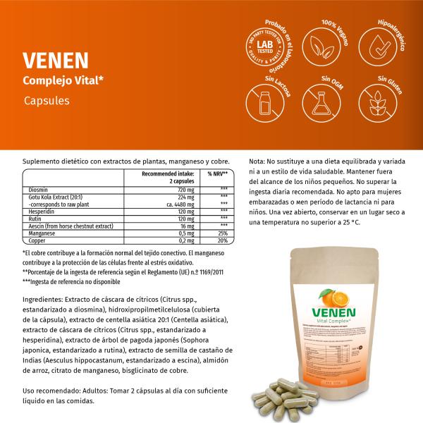 Venen Vitalkomplex - Natürlich starke Unterstützung für gesunde Venen