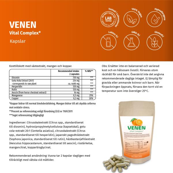 Venen Vitalkomplex - Natürlich starke Unterstützung für gesunde Venen